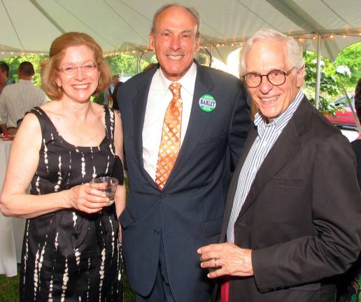 June Tent Party raises $52,000 From left, Town of Warwick Justice Peter Barlet and his wife, Iris, with Michael Bertolini, president of the Town of Warwick Historical Society.