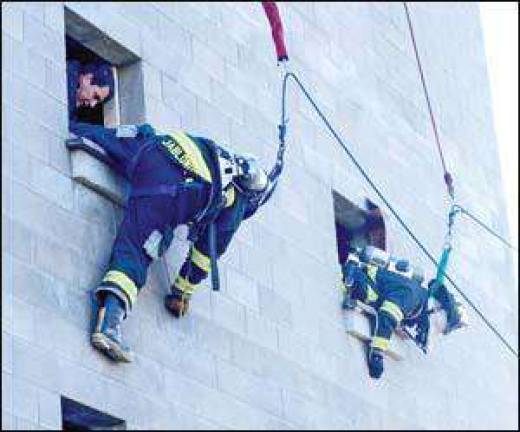 Greenwood Lake firefighters practice survival skills Greenwood Lake firefighters practice survival skills
