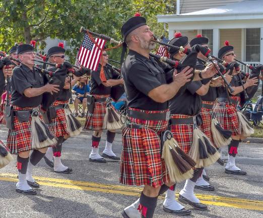 What's a parade without the call of the ancient pipes.