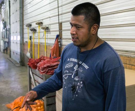 Trump and onions Sam Ramos, who has been in the United States for 16 years, says Trump’s plan to deport undocumented workers would have a negative impact on the economy “as immigrants are the backbone of the farming industry.”