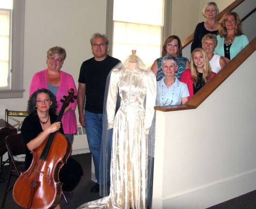Warwick Historical Society presents exhibit of wedding attire From left, Jeanne Fox, Sharon Knol, Steve Belner, Candy Ahrenholz, Lisa Ryan, Casey Abribat, Committee Chair Sandy Kurtz, Susan Winstanley and Donna Roberts. Not present for the photo: Co-Chair Patricia Starrick, Ines Weber, Rosella Schaefer, Dot Zwerin, Erika Andrea and Curator Michael Bertolini.