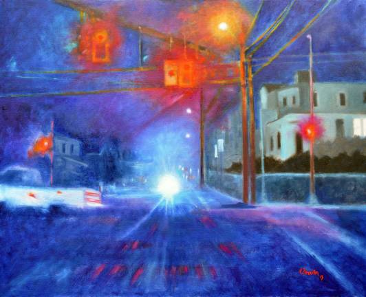 SUNY Orange to host exhibit for non-traditional painter Here is another oil on canvas by Kate Ferriter, this one entitled "South and Fullerton.