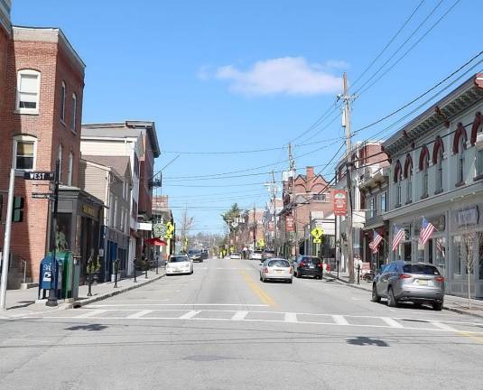 Main Street in the village of Warwick is shown.