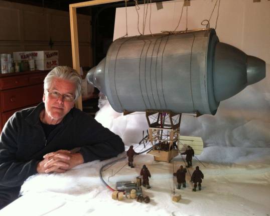 The arts are very much alive at Albert Wisner Public Library this month Roger Dowd and his Aeolusploion.