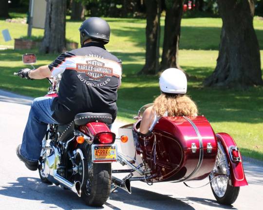 St. Stephen's seventh annual motorcycle blessing and ride draws more than 70 participants Some of the motorcycle enthusiasts only came for the blessing but most, like Dr. Dominick Berlingieri and his daughter Maria, 14, riding in a side-car, joined the formation for a scenic ride through the Town of Warwick.