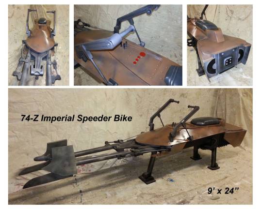 Bidding underway for Scholarship Chair Auction Art teacher Rocco Manno's Star Wars 74-Z Imperial Speeder Bike will also be available at the scholarship auction.