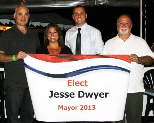 GWL trustees endorse Dwyer for mayor Provided photo From left to right: Greenwood Lake Trustees Chris Casse, Kelli Kelm and Jesse Dwyer and Deputy Mayor Wayne Russo. Dwyer is a candidate for mayor.