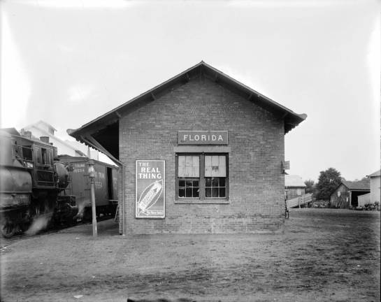 The depot on the corner of Jayne and Maple in the village of Florida, which was located halfway between Pine Island and Goshen on the Erie’s Pine Island Branch; circa 1910.