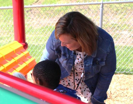 School principals honored during Appreciation Month Principal Starla Ciarelli with a Golden Hill Elementary School student.