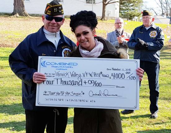 Warwick Valley VFW Post 4662 receives $4,000 donation Warwick Valley VFW Post 4662 receives $4,000 donation
