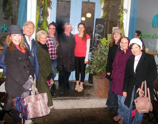 New holiday tradition takes hold in Warwick Second Place: Conscious Fork. Clockwise from left, Judges Jacqueline Johndrow, Bill Signor, Sue Filingeri, employee Jaime Morales ,Claire Gabelman, employee Jordan Deas, judges Jen OþÄôConnor and Jane Madis and Deb Krol, event chair.