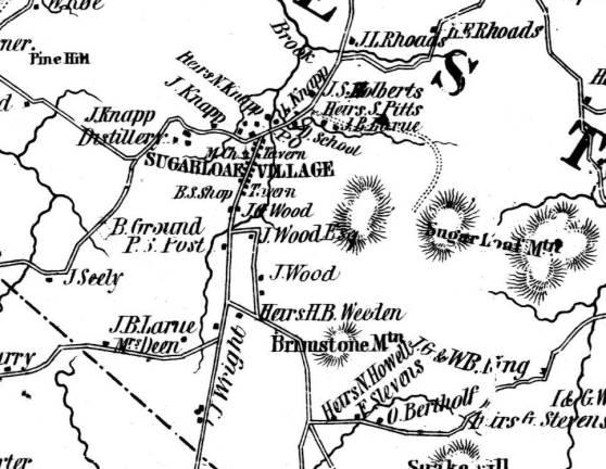 A girl grows in Sugar Loaf A map of Sugar Loaf from 1850 (Courtesy of the Chester Historical Society)