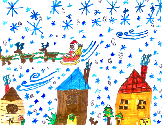 Voting Now Open: Warwick Wrapping Paper Contest Semifinalist drawing by Olive Malloy, age 9