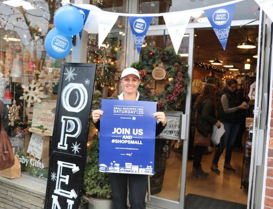 Stay local, shop local Nicole Repose, owner of Etched in Time, was happy to participate in the 8th annual "Small Business Saturday."