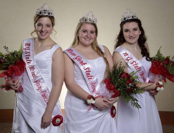 Sydney Parkin of Warwick named 2017 first Alternate State Dairy Princess Provided photo Pictured from left to right are: First Alternate N.Y.S. Dairy Princess Sydney Parkin of Warwick, N.Y.S. Dairy Princess Sarah Rohe (Onondaga County) and second alternate Grace Harrigan (Clinton County).