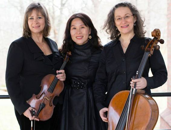 Will play music for food Photo by Rita Jana Photography Pictured from left to right are: Tara Goozée, Eun Ha Chung and Jeanne Fox.
