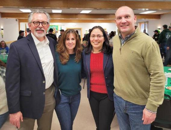 (L-R) Tom Mattingly, Karen Amundson, Ana Kanz and Jesse Dwyer during the Feb. 26, 2023 Annual Celtic Day celebration in Greenwood Lake.