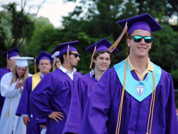 Photos by Maureen Westphal Members of the Warwick Valley High School Class of 2014 enter the ceremony.