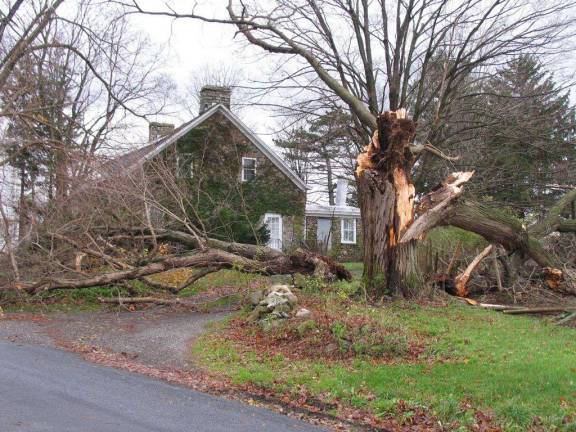 Hurricane Sandy rips through Orange County Storm damage at the Wisner Buckabee home in Warwick