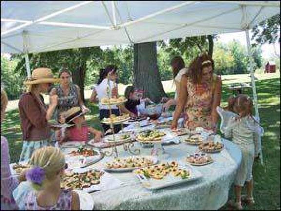 Young ladies get their own tea party Young ladies get their own tea party
