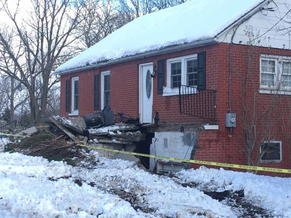 Home destroyed after tractor trailer collision Photo by Erika Norton This Randall Street home was severely damaged after a tractor trailer ran into the house last week.