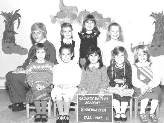 Calvary Christian Academy to close its doors This photo shows the very first kindergarten class at Calvary Christian Academy. Dot Heldman is the teacher.