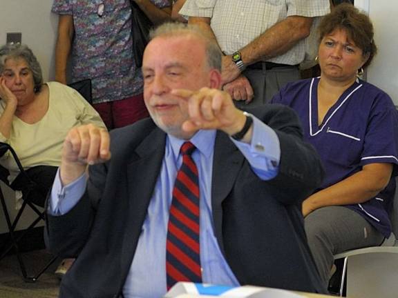Diana resumes Valley View sales push Valley View employees listen to William Pascocello, the home's administrator, at a committee meeting on 9/19/2012. Photo by Joshua Rosenau