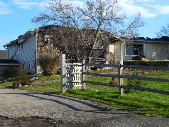 Sandy may have led to house fire Photo by Pamela Chergotis The house at 342 Bellvale Lakes Road damaged by fire.