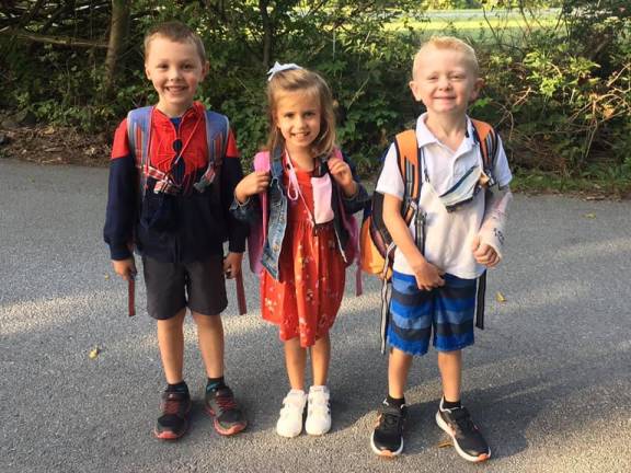 Lucas, Anna, and Liam, Kindergarten at Pine Island Elementary