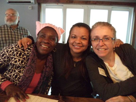 Fighting poverty together RECAP board members Juana Roberts-Currie, Miurka Hidalgo, and Jean Sexton helped RECAP raise $1,445 at the agency’s fund raiser at the Sweet Onion Brewhouse.