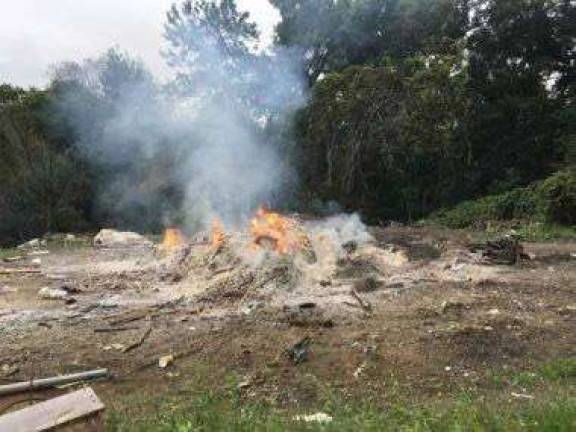 Source: NYS DEC The New York State Department of Conservation issued a ticket to a farmer in the Village of Floruda for uplawful burning of solid waste.