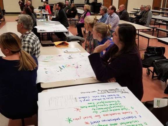 All-important meeting coming for Community Visioning Photo provided by Geoffrey Howard Residents listen and share ideas during the Village of Warwick “Community Voices” meeting in November.