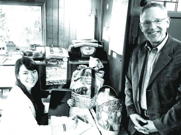 Tourism kick-off party at Pennings Farm Market Warwick Valley Chamber of Commerce Tourism Coordinator Jerrica Lavooy is shown here with Executive Director Michael Johndrow.