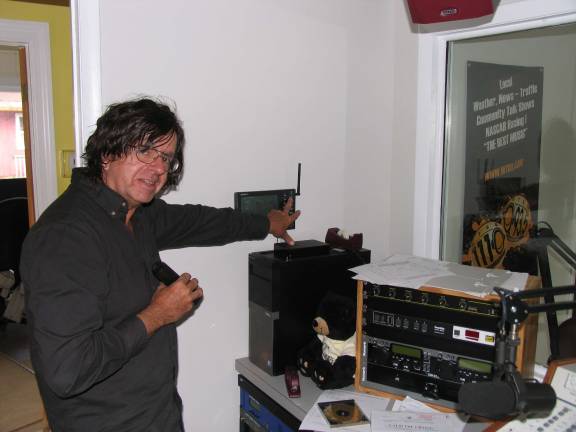 Hurrican Sandy rips through Orange County Frank Truatt of WBTQ points to his weather station, which recorded winds up to 58 mph.