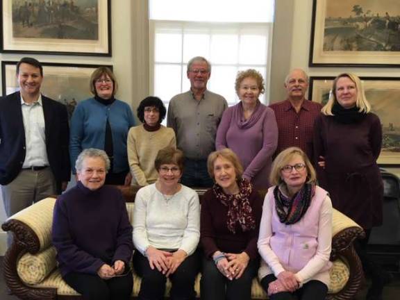 Engaging the community Photo by Chris Olert James Yap, Asst. Superintendent for Curriculum and Instructional Services at the Warwick Valley School District, visited the Warwick Historical Society's Education Team to congratulate them at their meeting this week. Standing from left to right are: James Yap, Mary Ann Knight, Rita Laskin, John Johansen, Kathleen Garritano, Richard Leo and Lisa-Ann Weisbrod, executive director of the Historical Society. Seated from left to right are: Sharon Halper, Lyn Willemse, Bonnie Kunert and Ivy Jordan-Tulin. Team members not present for the photo include Dr. Richard Hull, Robyn Eaton, Kathy Weslowski, Mark Kurtz and Joan Kissinger.