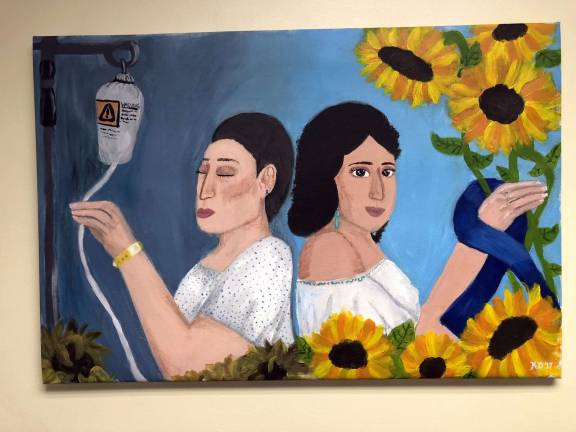 SUNY Orange hosts seventh annual 'An Artist’s Response to Human Rights' Monroe-Woodbury High School student Kelly Duggan created this acrylic, "Two Realities of Laura."