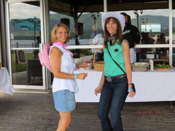 Come on down to the Hospice Hoedown II Janice Valentino from Hospice, and Janet Sullivan enjoyed last year’s line dancing at the Hospice Hoedown.