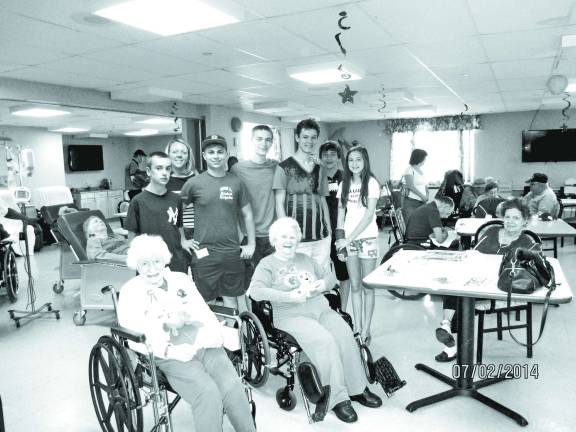 Vacation Bible School reinvented Photo provided Participants in the Sugar Loaf Methodist Vacation Bible Service visited the people in New Horizon unit of the Park Manor Nursing Home.