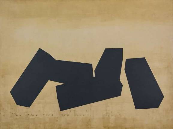 'Opened Ground' explores ancient influences on modern art Greg Slick, "Alignment," Acrylic on wood panel