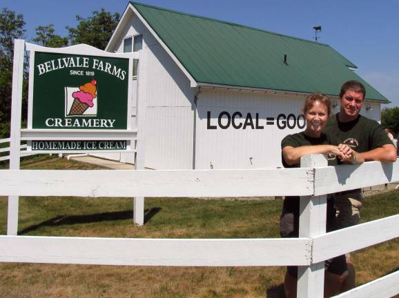 How sweet it is Photo by Roger Gavan Amy and Tim Noteboom outside their Bellvale Farms Creamery.