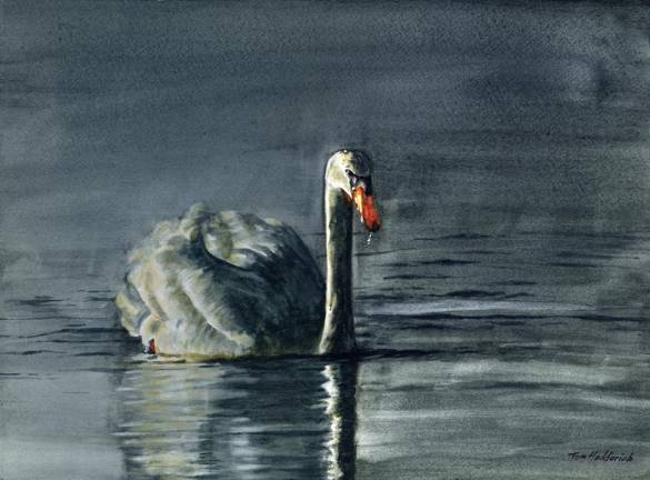 SUNY Orange debuts watercolor art exhibit “Morning on the Bay,” by Tom Hedderich.
