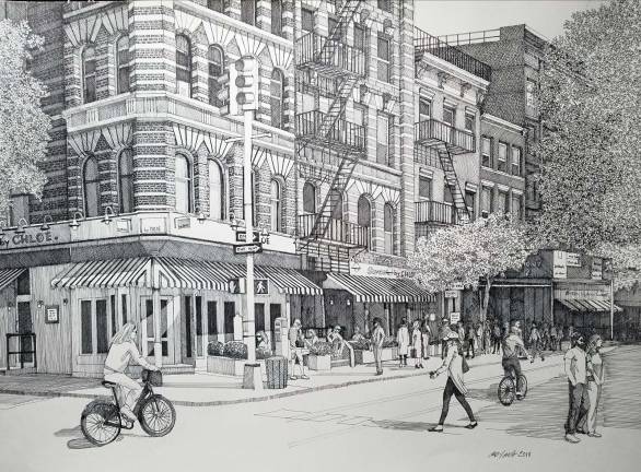 Bruce Young is the GWL Public Library's artist of the month For the past 15 years, Bruce Young has been concentrating on pen and ink drawings of architecture.