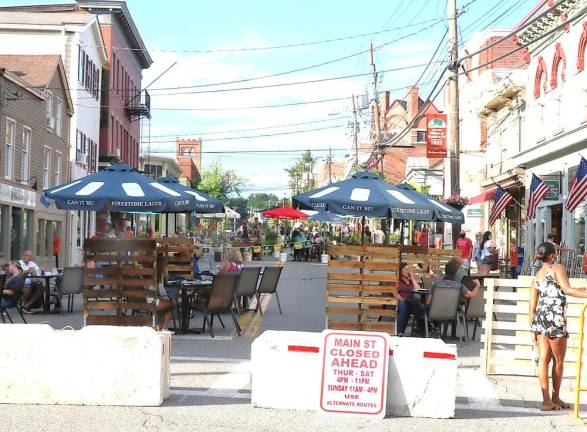 Railroad Avenue closure was closed to vehicular traffic from 4 to 10 p.m. Thursdays through Saturdays and on Sundays from 11 a.m. to 4 p.m. to allow restaurants to set up tables on what was effectively a pedestrian mall.