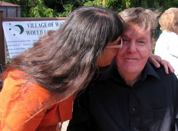 September song Diane Wells congratulates her husband, Dick Wells, after his great perfoemance with a hug and a kiss. Additional photos from the concert appear online at warwickadvertiser.com.