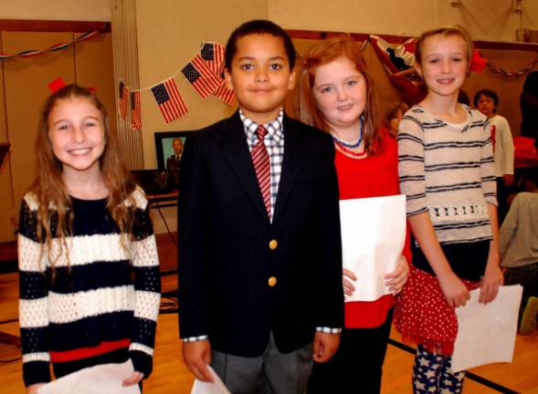 Park Ave students celebrate veterans From left to right: members of the Park Avenue Student Council are Laura Kaplan, Quinn Sharkey, Lauren McNamara and Maya Bieling, all age 9.