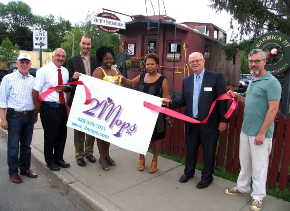 Cleaning service holds ribbon-cutting ceremony for management change Photo by Roger Gavan From left, Warwick Valley Chamber of Commerce Executive Director Michael Johndrow, Deputy Town of Warwick Supervisor James Gerstner, Chamber President Paul Rafinello, Slaughterís daughter-in-law Kim Slaughter, owner Gloria Slaughter, Chamber Secretary Doug Stage and Mayor Michael Newhard.