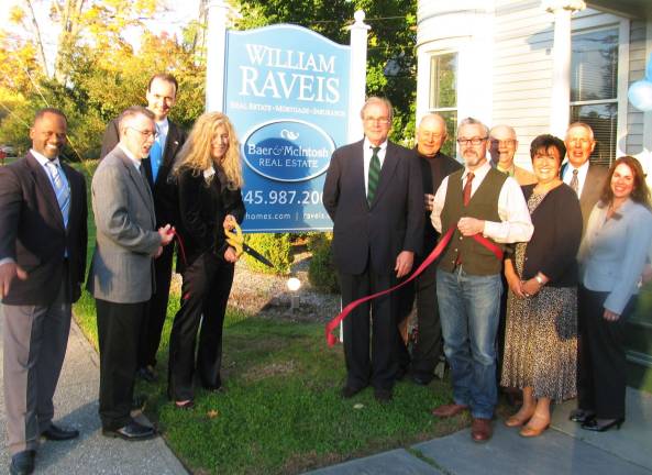New Real Estate office opens in Warwick Photo by Roger Gavan On Wednesday, Oct. 17, pubic officials and representatives from Warwickís business community joined Deborah Blankfort, Broker/Owner of Baer & McIntosh Real Estate and Associate Broker Sandy Glazman for the grand opening of the Nyack firmís Warwick office. From left, Cedric Glasper, president of the Warwick Valley Chamber of Commerce; Town of Warwick Supervisor Michael Sweeton, Chamber Board member Paul Rafanello, Deborah Blankfort, Broker/Owner of Baer & McIntosh Real Estate and Associate Broker Sandy Glazman, Chamber Board member Mark Kurtz, Mayor Michael Newhard, Chamber Board member Doug Stage, Chamber Vice President Sherry Bukovcan, Executive Director Michael Johndrow and Chamber Board member Susan Ronga.