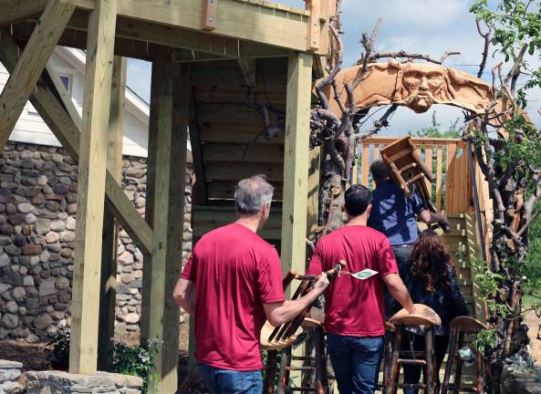 Millspaugh Furniture Donates To Local Angry Orchard Tree House Build Season pete trucks out to walden, ny to build a treehouse tasting room for angry orchard. the warwick advertiser