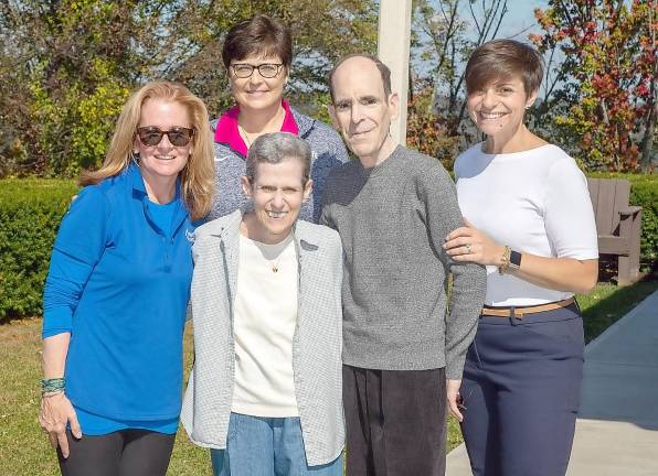 Pictured from left to right are: Cindy VanderPlaat; Mary Juliano, chair of the Bon Secours Warwick Health Foundation; Susan D. and Glenn P. Dickes, supporters of St. Anthony Community Hospital; and Amanda Levin, regional director of Philanthropy.