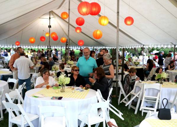 Celebrating Warwick's history On Saturday evening, Aug. 25, approximately 220 guests gathered both outside and under the huge tent.